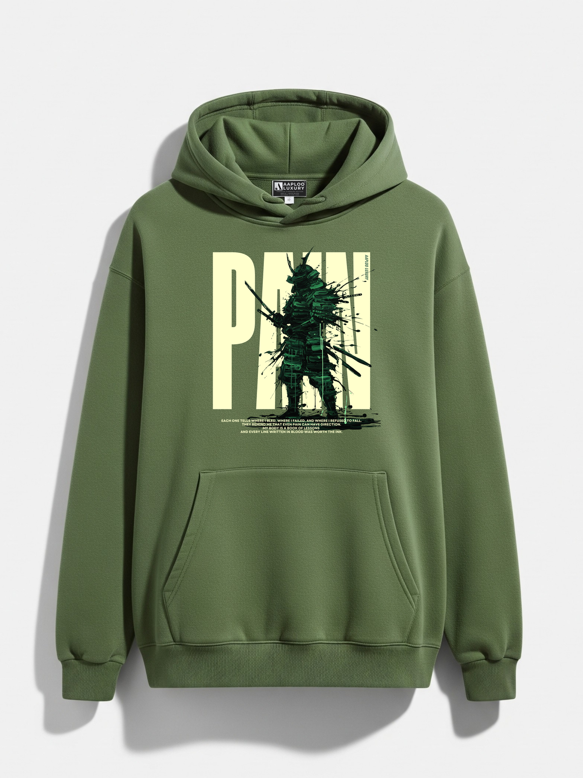 Ronin Hoodie – Olive Green (Samurai Edition)