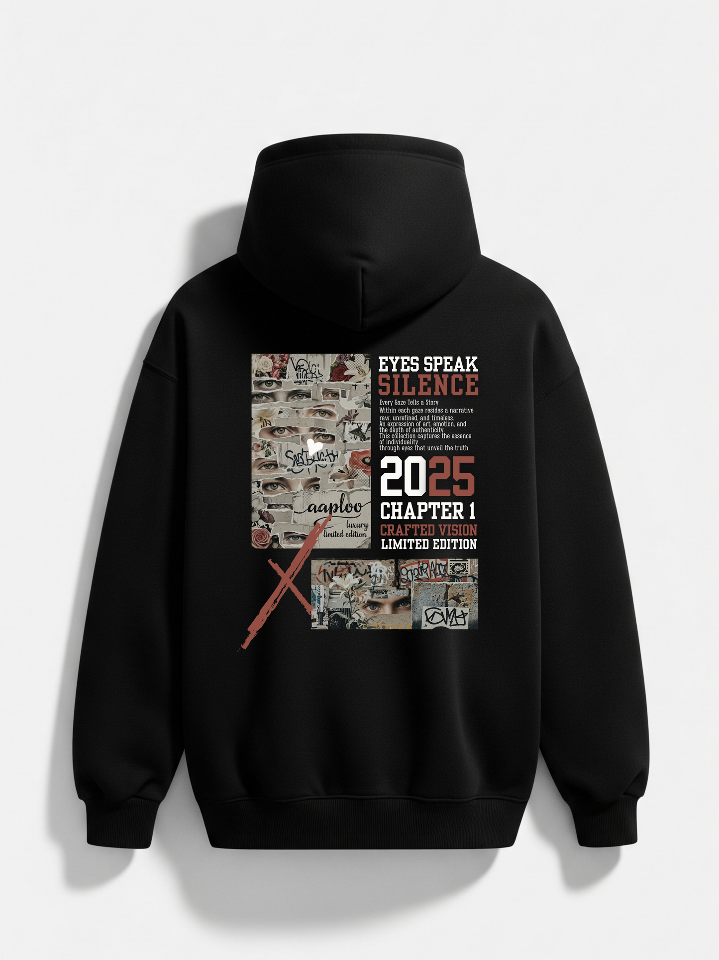 Eyes Speak Silence Hoodie – Black