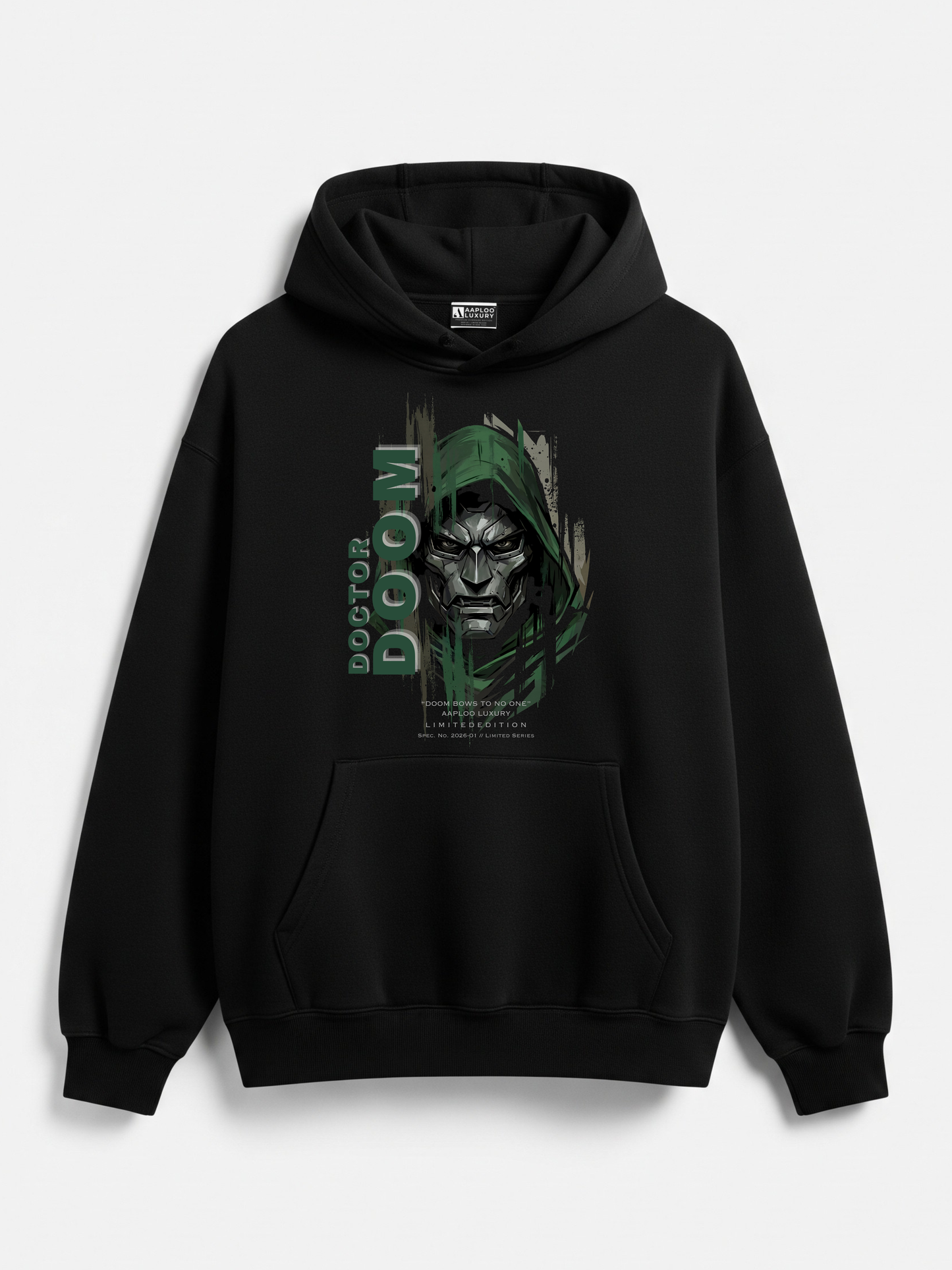 IDHARSE × AAPLOO LUXURY – DOCTOR DOOM INSPIRED DOMINANCE HOODIE | JANUARY LIMITED EDITION