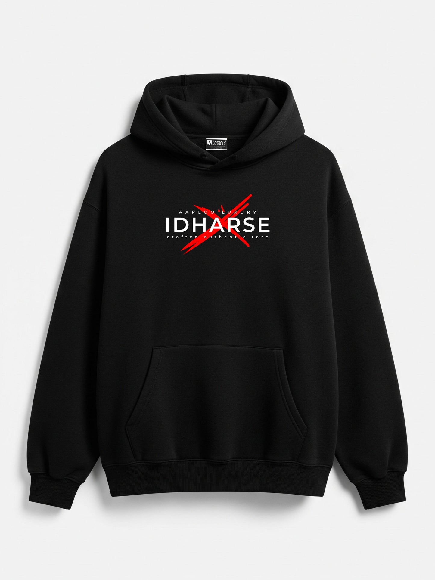 IDHARSE Signature Black Hoodie – Aaploo Luxury