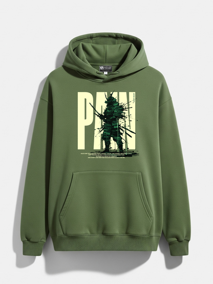 Pain Hoodie – Olive Green (Samurai Edition)