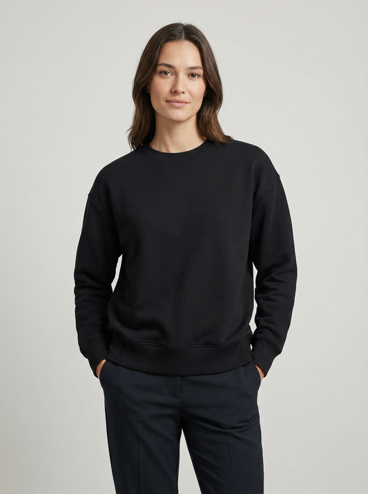 Aaploo Luxury 300 GSM Black Sweatshirt