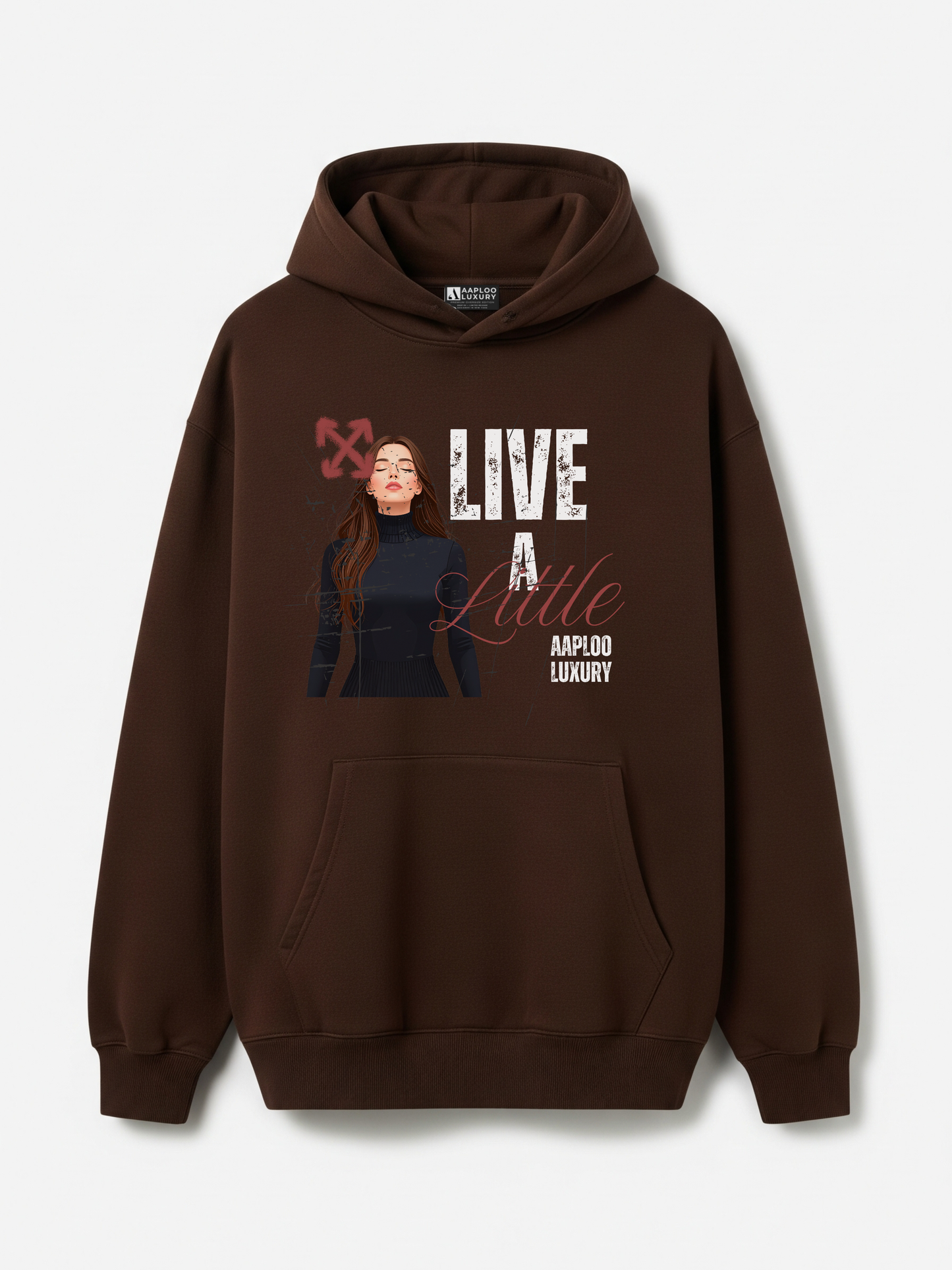 Live a Little Hoodie – Espresso Brown