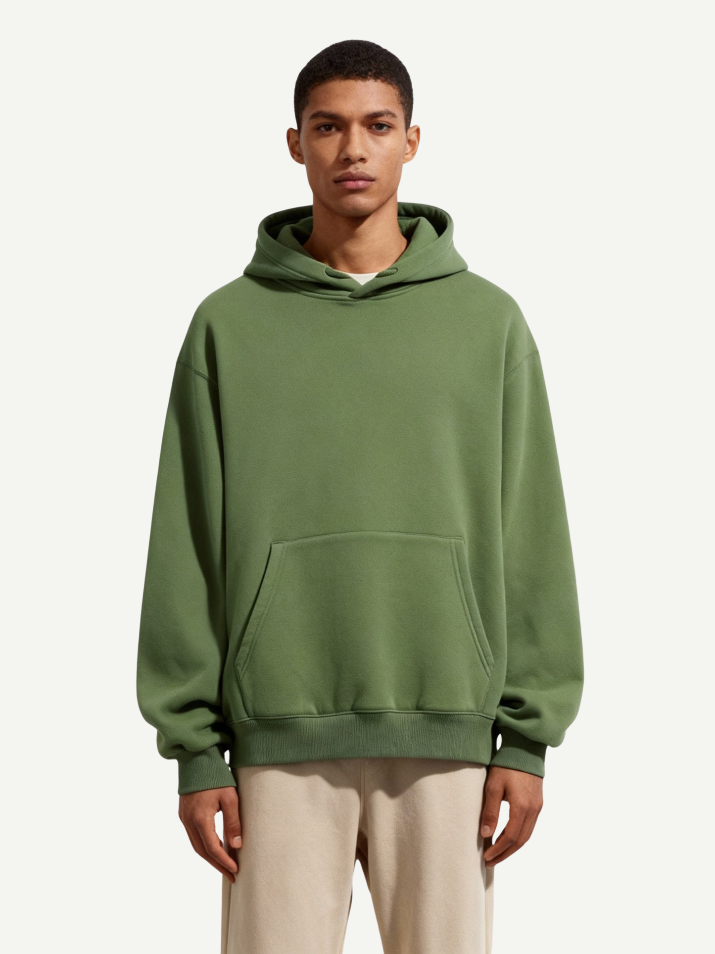 Olive Hoodie – Premium Cotton