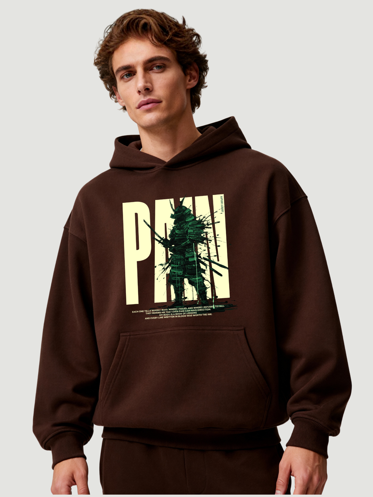 Pain Hoodie – Espresso Brown (Samurai Edition)