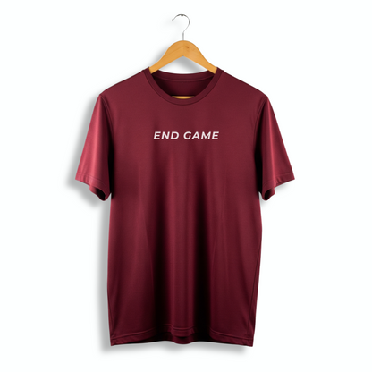 End Game T-Shirt | 180 GSM Polyester | Motivational Slogan Tee |IDHARSE