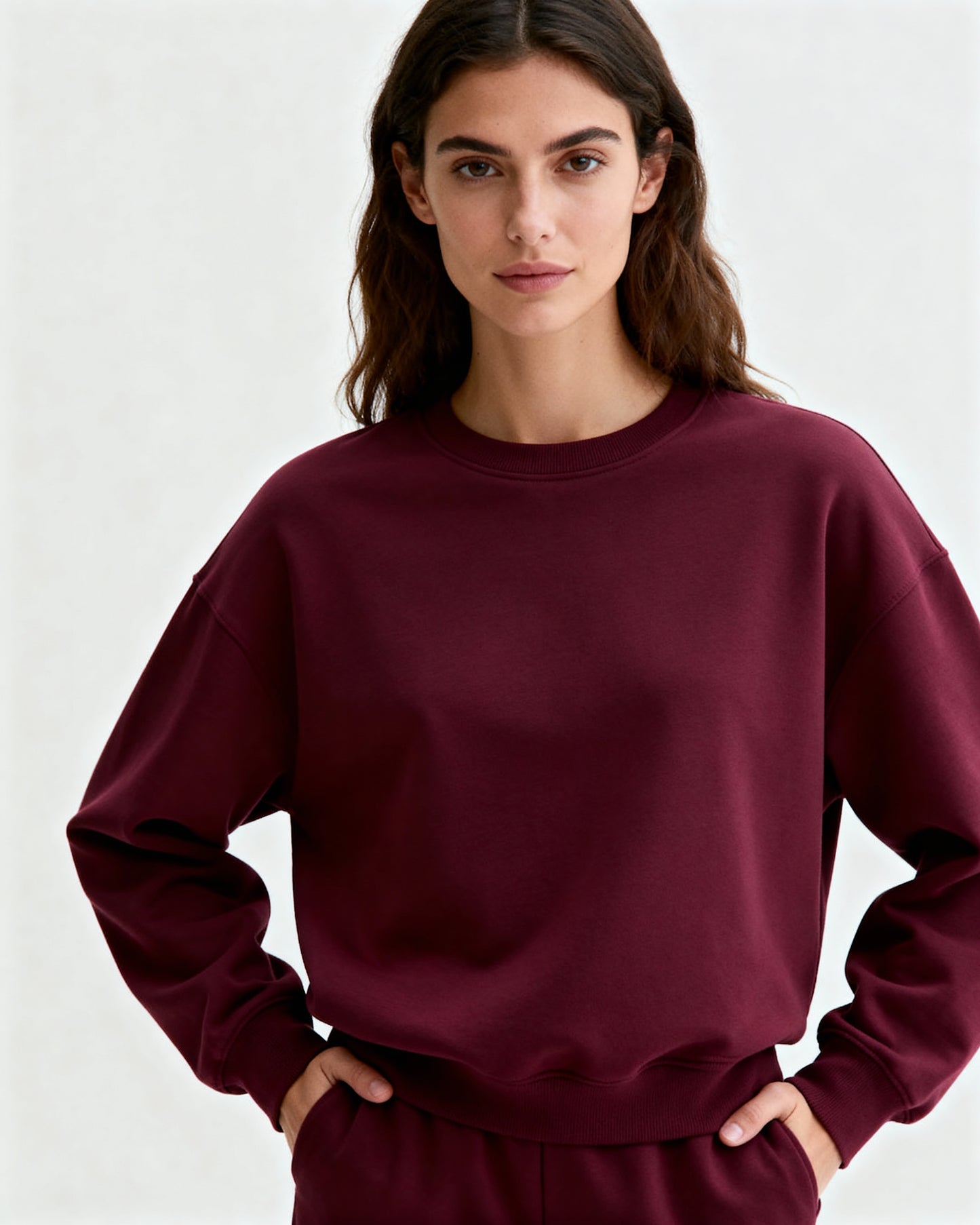 Wine Women’s 300 GSM Sweatshirt – Aaploo Luxury