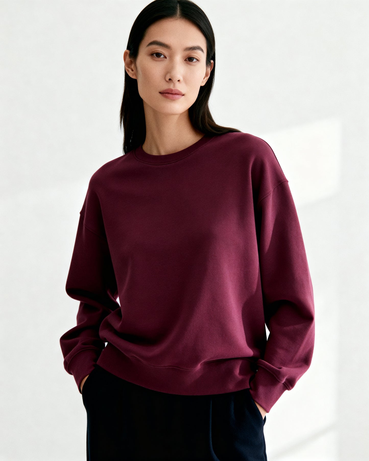 Wine Women’s 300 GSM Sweatshirt – Aaploo Luxury