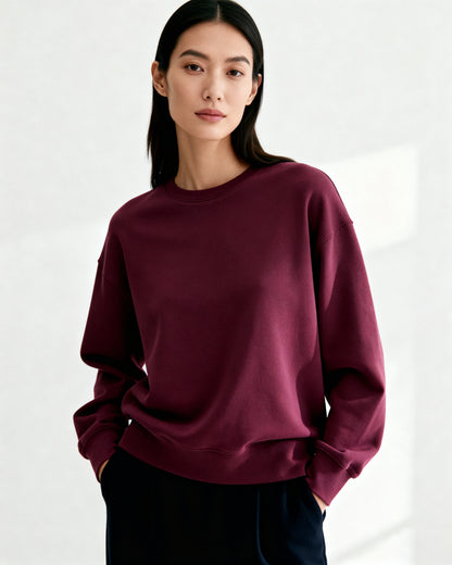 Wine Women’s 300 GSM Sweatshirt – Aaploo Luxury