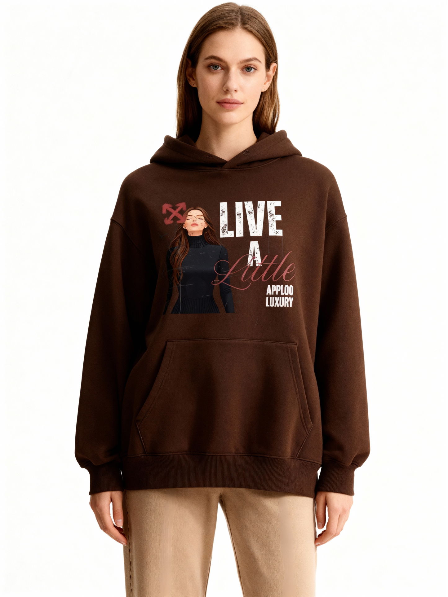 Live a Little Hoodie – Espresso Brown