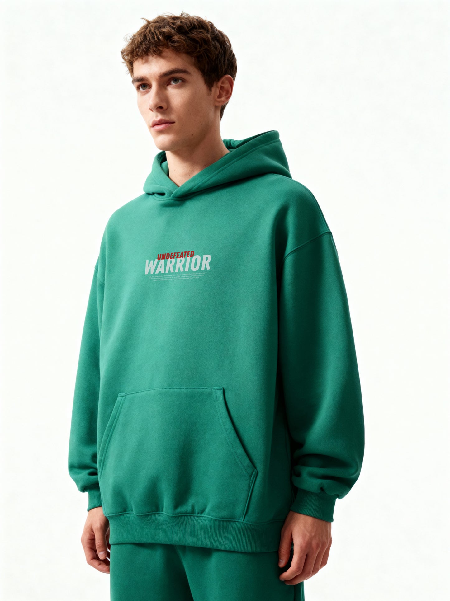 Undefeated Warrior Hoodie – Emerald Green