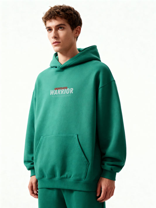 Undefeated Warrior Hoodie – Emerald Green