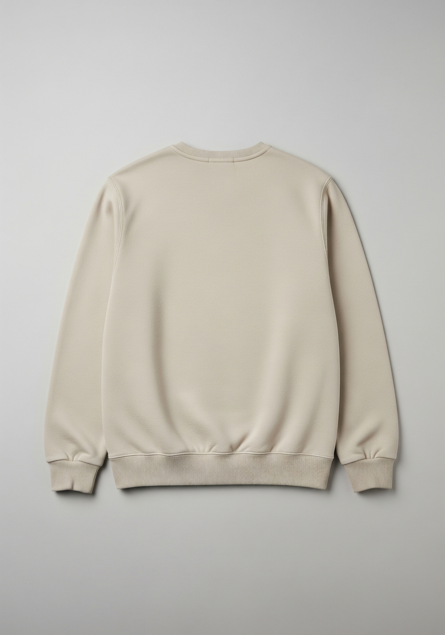 Beige sweatshirt on a light gray background