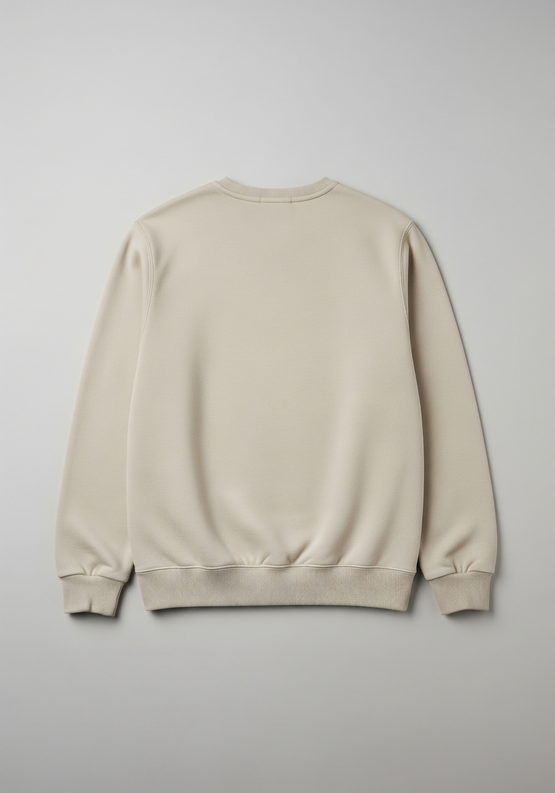 Beige sweatshirt on a light gray background