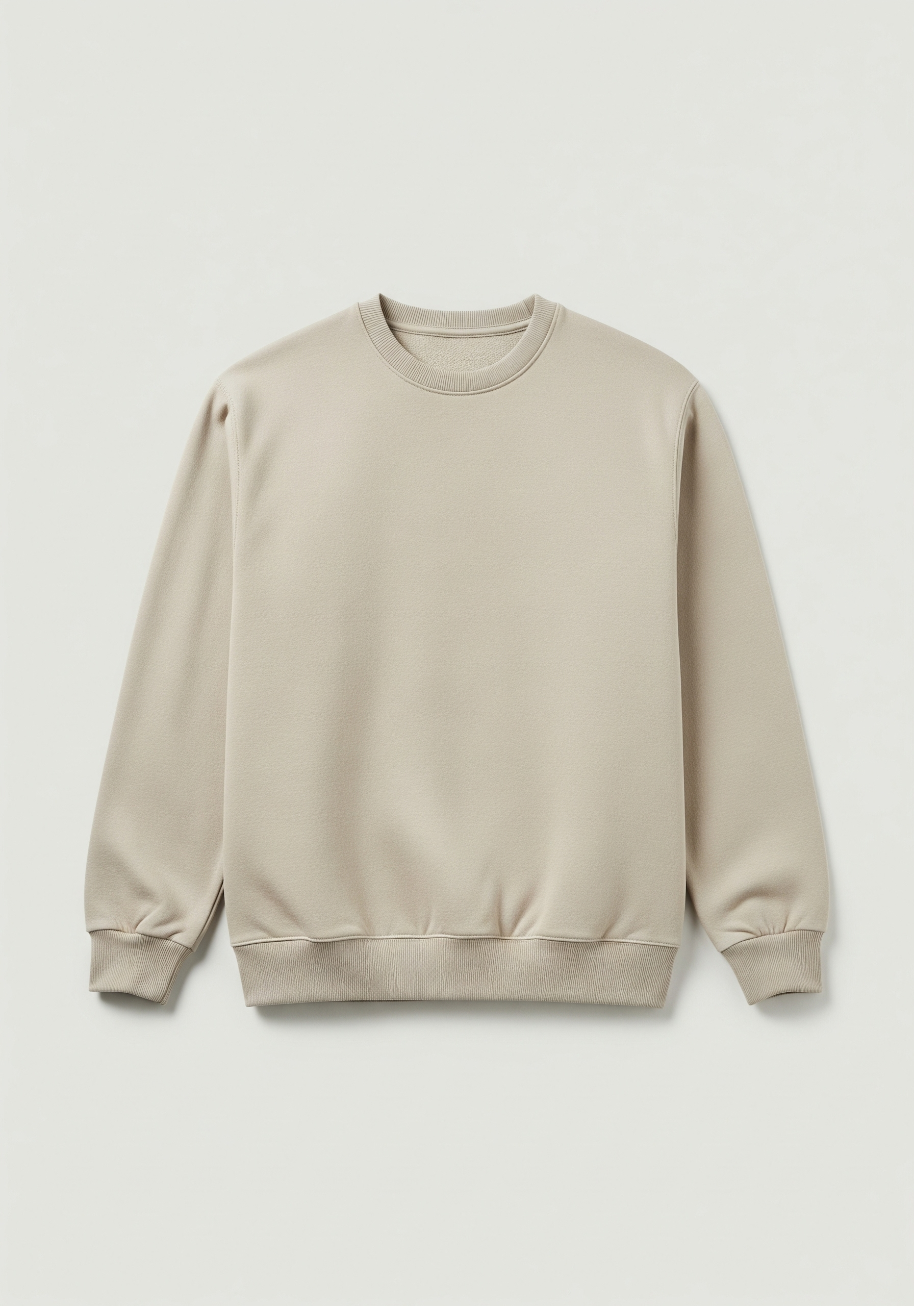 Beige sweatshirt on a light gray background