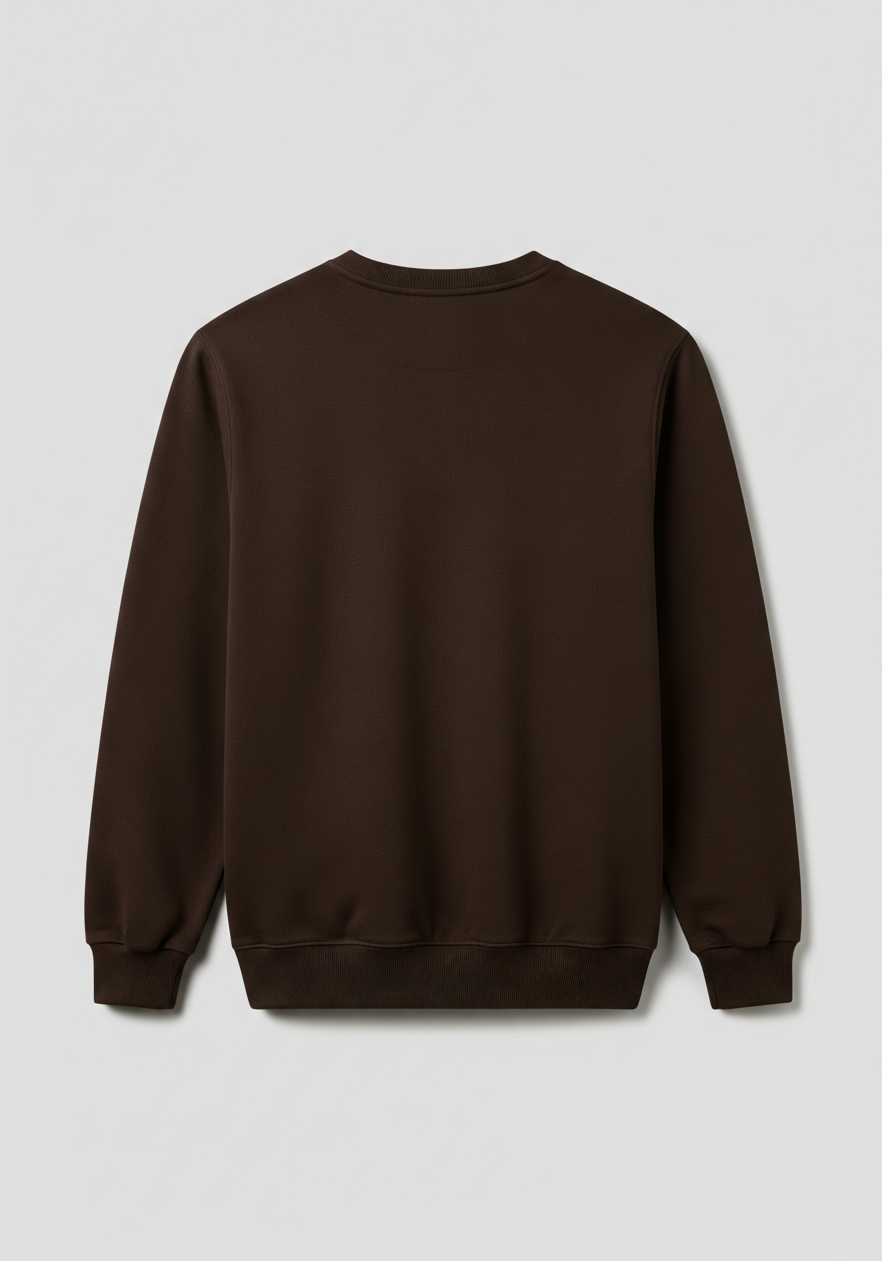 Brown sweatshirt on a light gray background