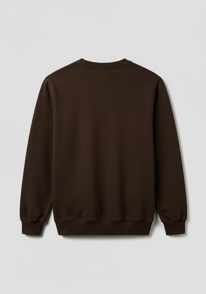Brown sweatshirt on a light gray background