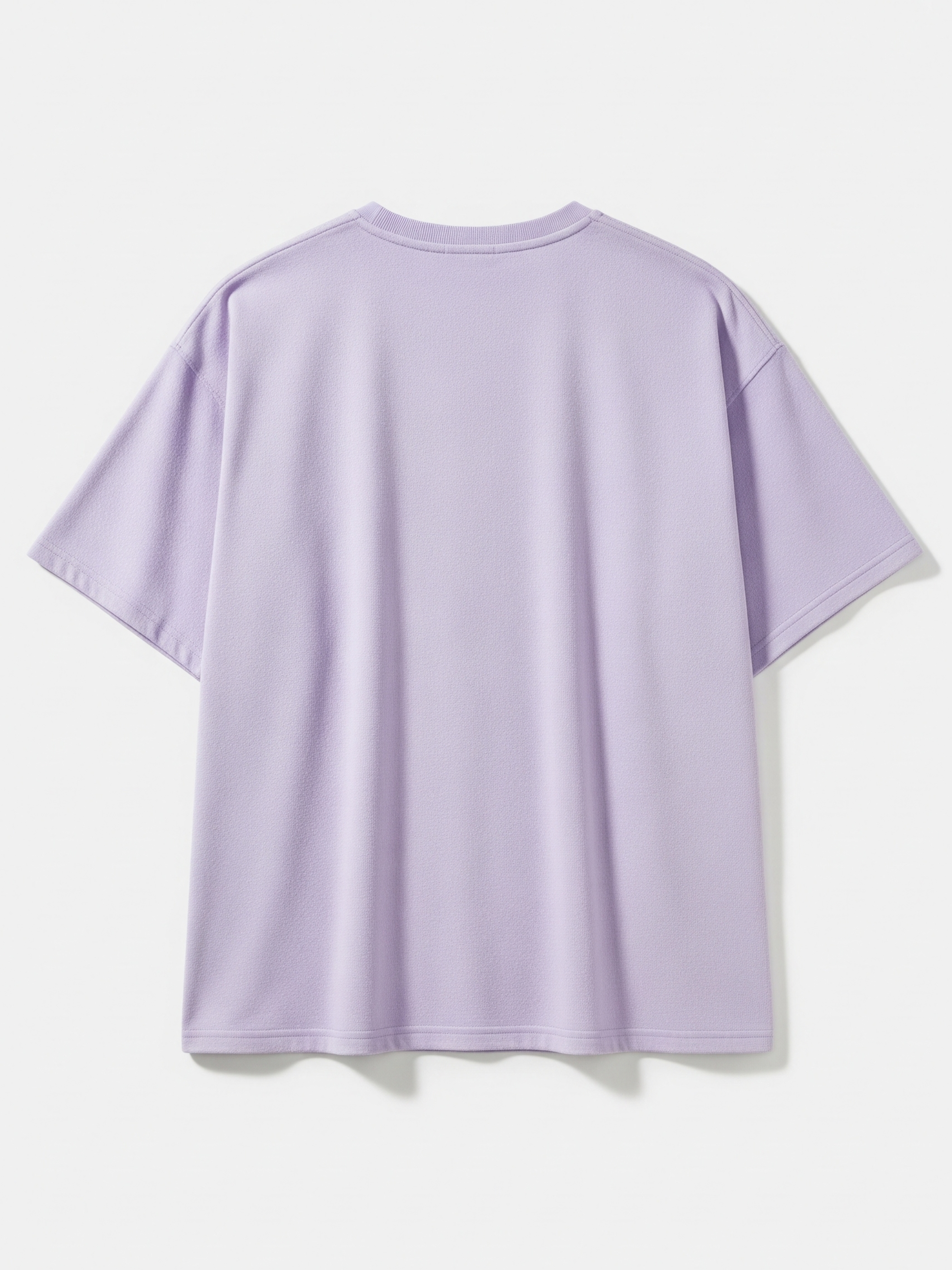 Light purple t-shirt on a white background