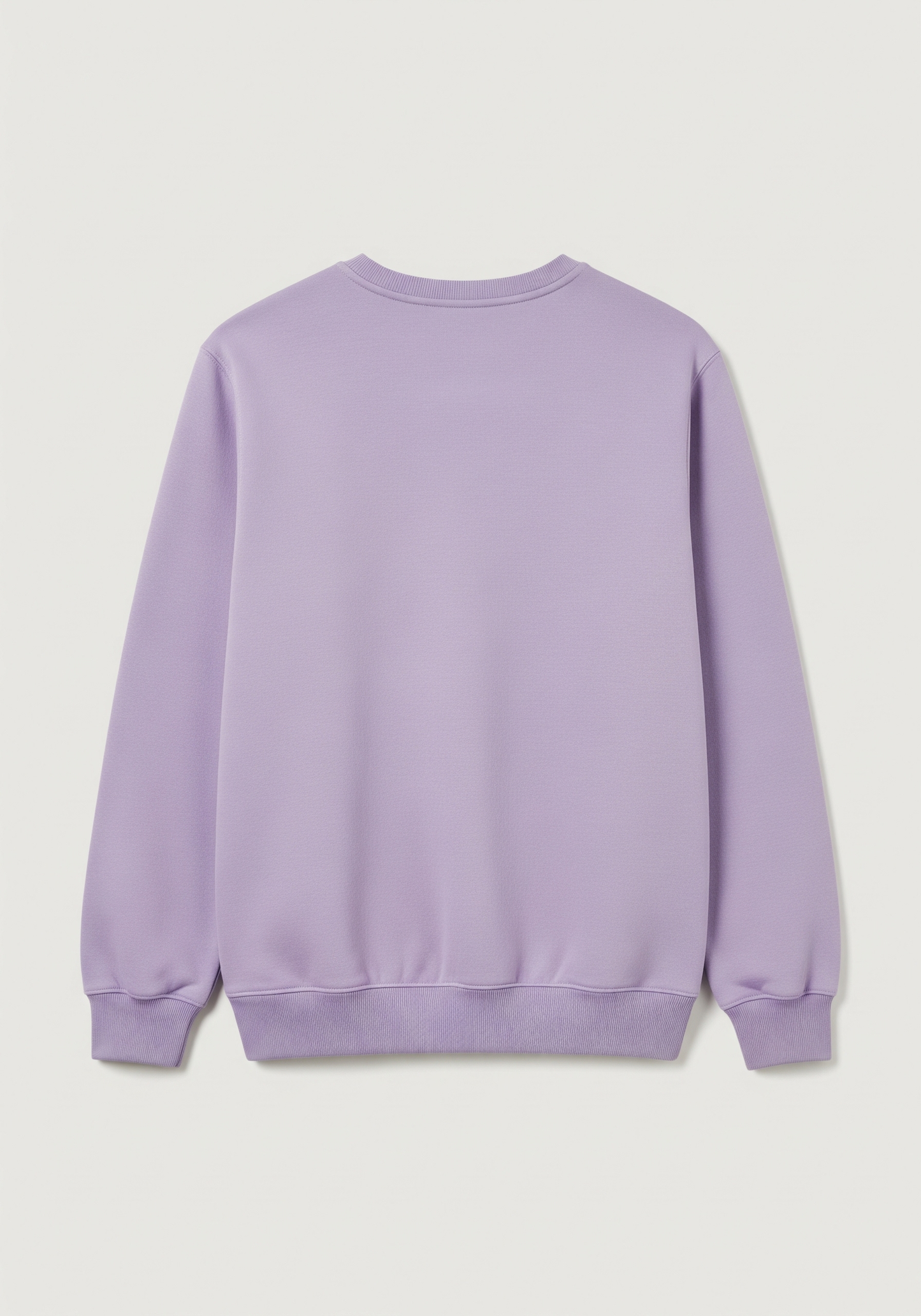 Purple sweatshirt on a light gray background