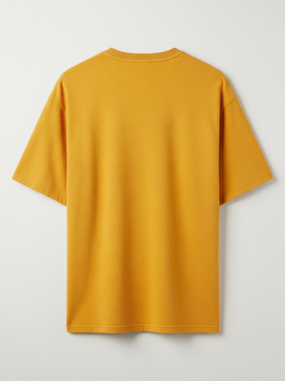 Yellow t-shirt on a light gray background