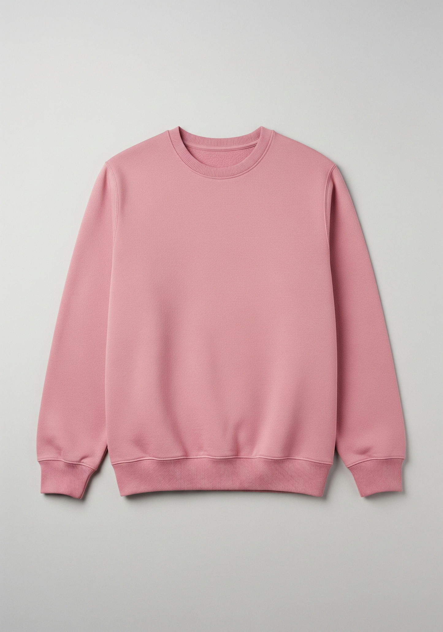 Pink sweatshirt on a light gray background