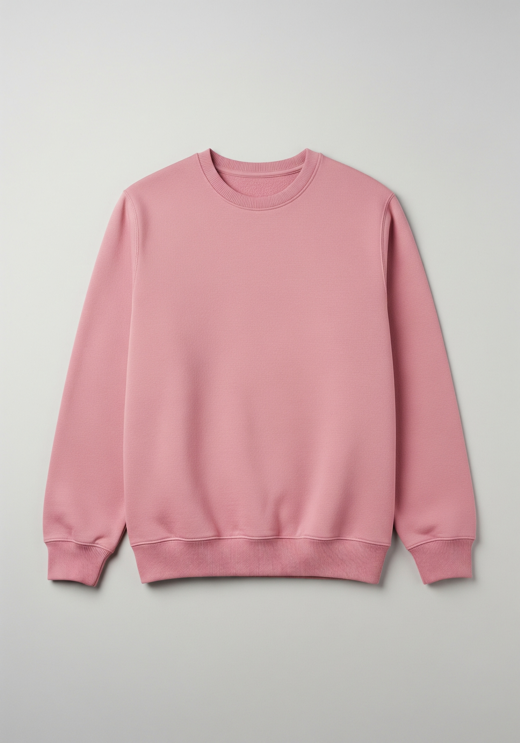 Pink sweatshirt on a light gray background