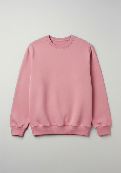 Pink sweatshirt on a light gray background