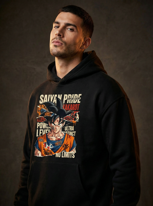 SAIYAN PRIDE – NO LIMITS HOODIE | AAPLOO LUXURY × ANIME LIMITED EDITION