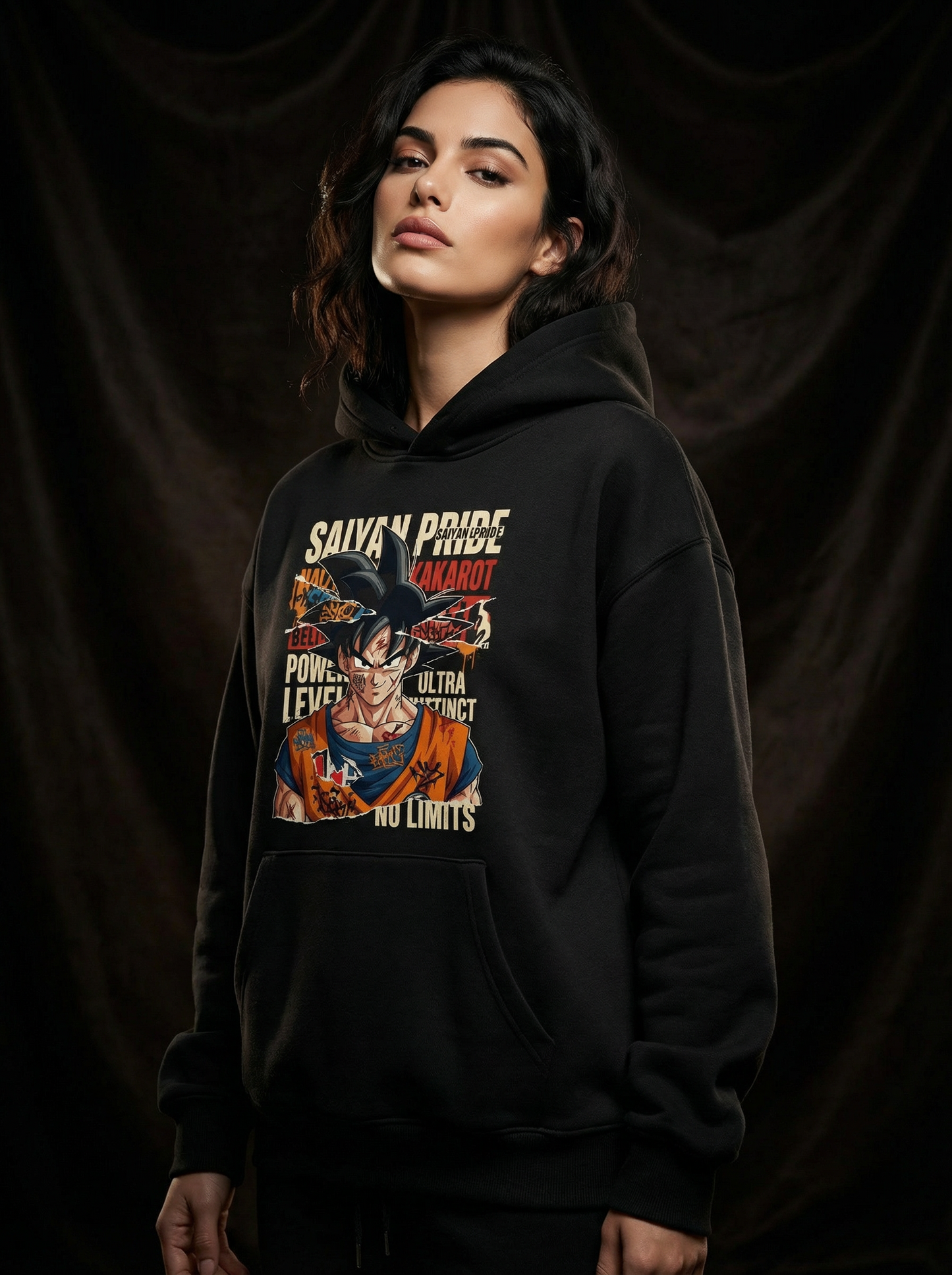 SAIYAN PRIDE – NO LIMITS HOODIE | AAPLOO LUXURY × ANIME LIMITED EDITION