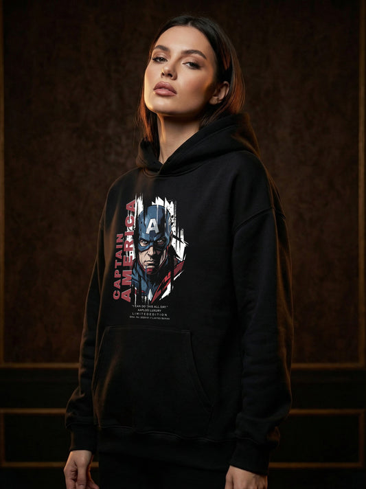 IDHARSE × AAPLOO LUXURY – CAPTAIN AMERICA INSPIRED LEGACY HOODIE | JANUARY LIMITED EDITION