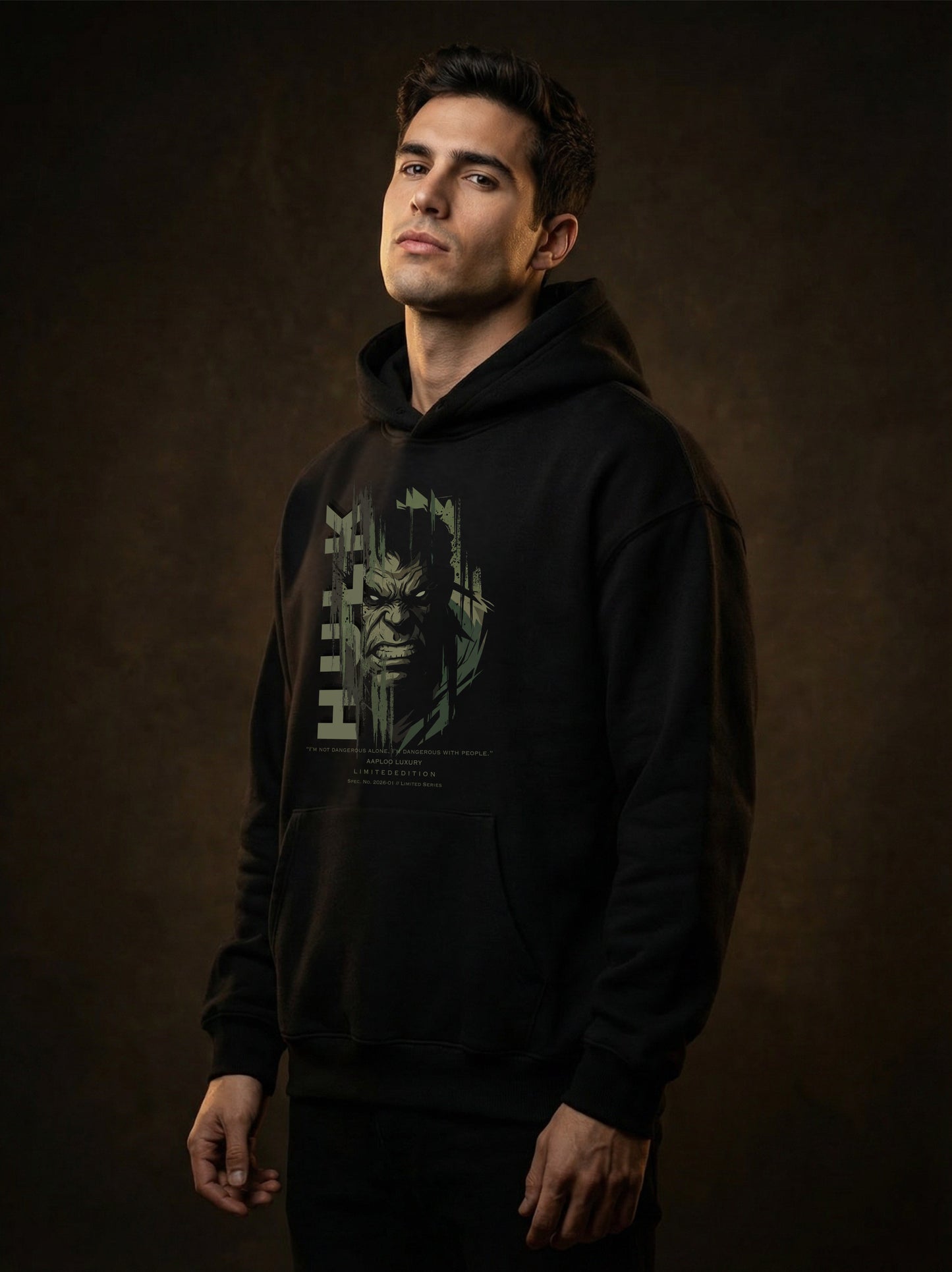 IDHARSE × AAPLOO LUXURY – HULK INSPIRED RAMPAGE HOODIE | JANUARY LIMITED EDITION