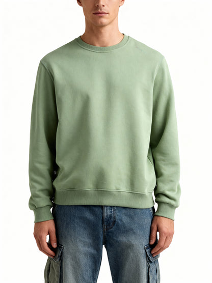 Pistachio Mist Sweatshirt – 350 GSM Cotton | Regular Fit